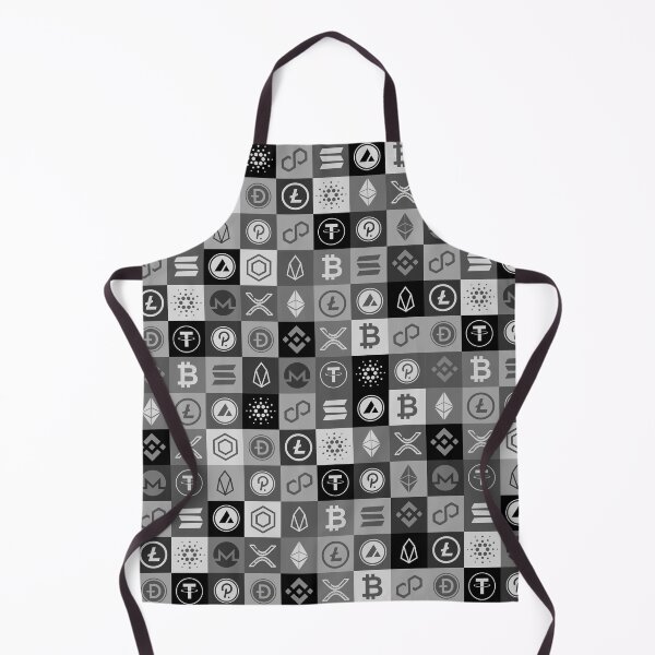 Item preview, Bitcoin and crypto logo mosaic  designed and sold by Cryptoquack.