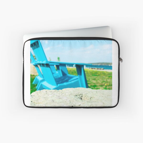 Item preview, Beach Chair Looking Over Lake Michigan at Clinch Park in Traverse City, Michigan designed and sold by S S Photography.