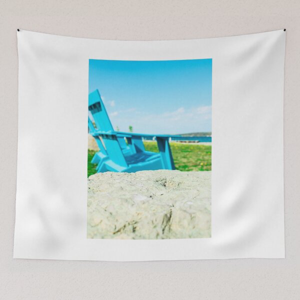 Item preview, Beach Chair Looking Over Lake Michigan at Clinch Park in Traverse City, Michigan designed and sold by S S Photography.