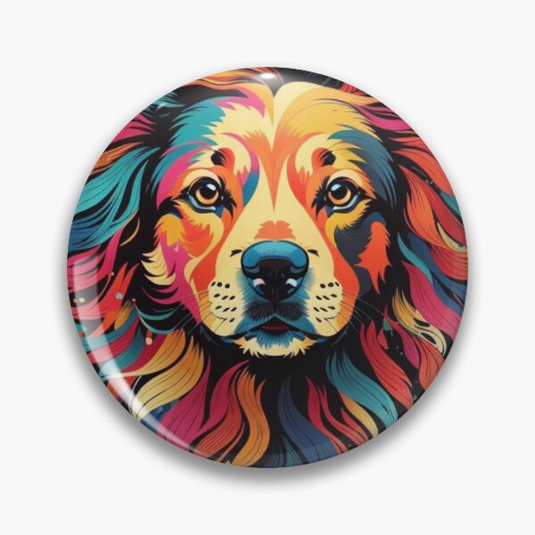Item preview, Dog Head With Vivid Colorful Hair designed and sold by Fevka Akh.