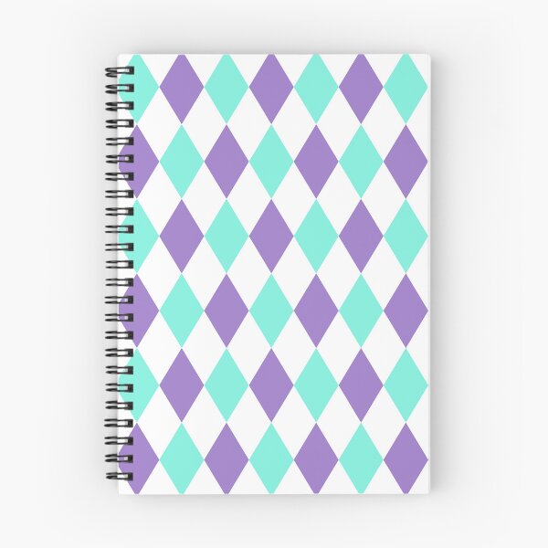 Item preview, Harlequin pattern dopamine dressing white turquois purple designed and sold by Colorblizz.