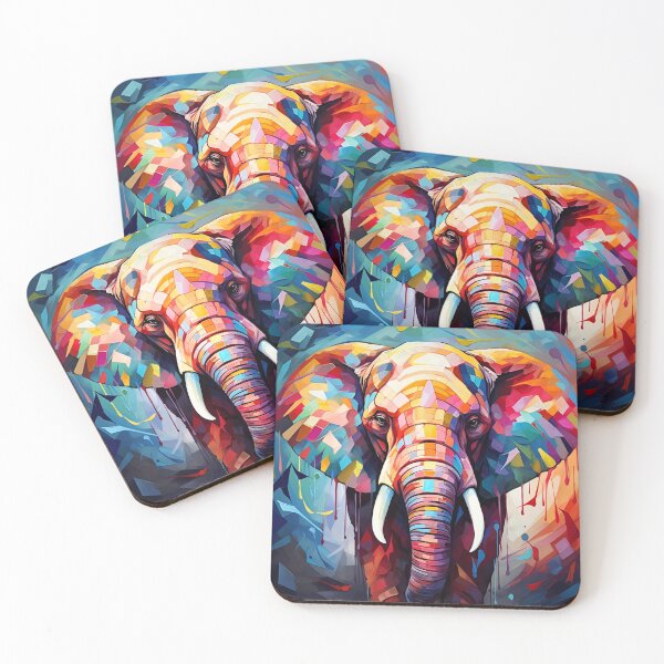 Item preview, Colorful Abstract polygon exotic animal print designed and sold by dcrc.