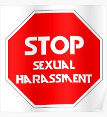 Póster Detener el acoso sexual
