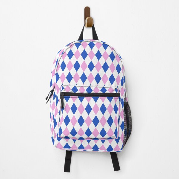 Item preview, Harlequin pattern dopamine dressing white pink blue 2 designed and sold by Colorblizz.