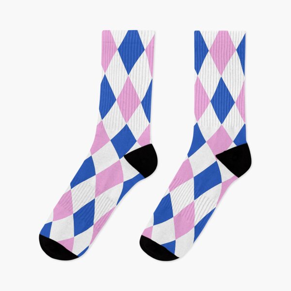 Item preview, Harlequin pattern dopamine dressing white pink blue 2 designed and sold by Colorblizz.