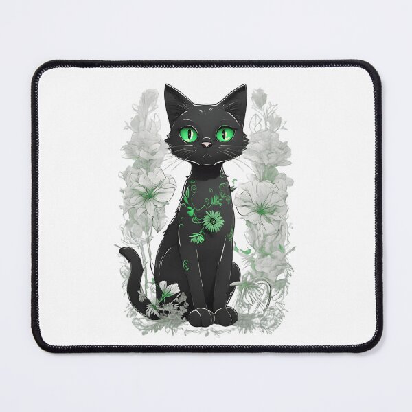 Item preview, A Cute Black Cat With Glowing Green Eyes designed and sold by NaaEfdPublisher.