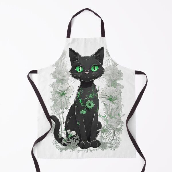 Item preview, A Cute Black Cat With Glowing Green Eyes designed and sold by NaaEfdPublisher.