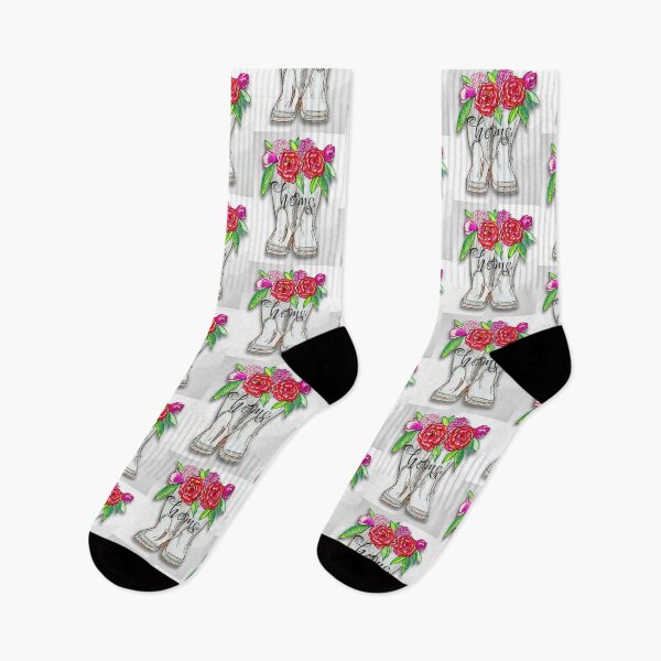 Item preview, Home on Boots with Flowers Design designed and sold by gleefulme.