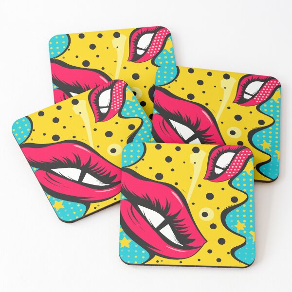 Item preview, Pop Art Lips & Stars designed and sold by ShantyShawn.