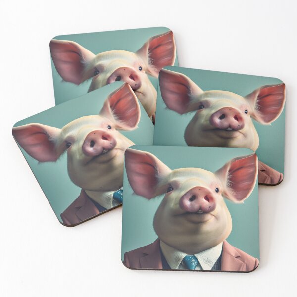Item preview, pig posing in suit portrait designed and sold by RB Graphics.