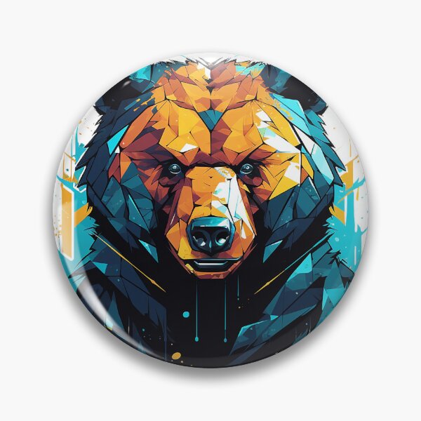 Item preview, Cubist Bear's Futuristic Street,bear grazer designed and sold by pkk1designsart.