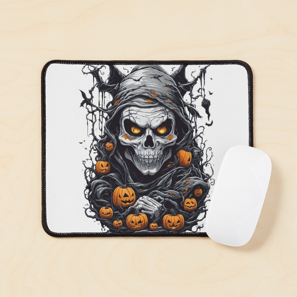 Dark and Spooky Skeltoon: Pumpkin Nightmares Photographic Print