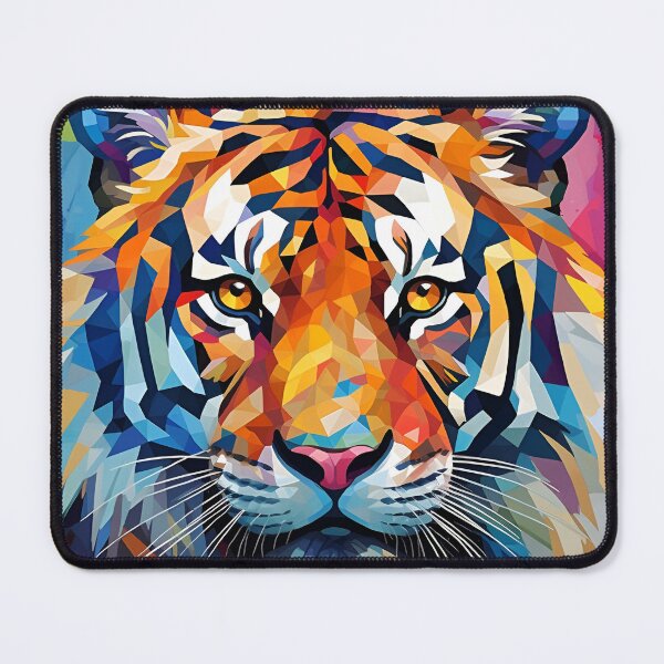 Item preview, colorful abstract polygon exotic animal print designed and sold by dcrc.