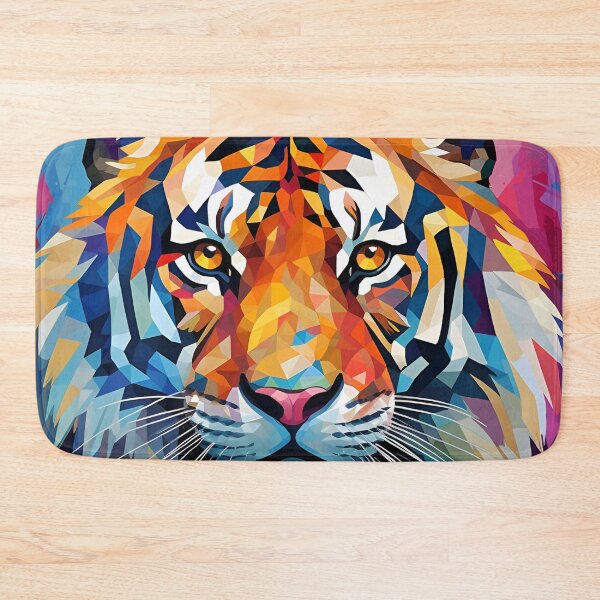 Item preview, colorful abstract polygon exotic animal print designed and sold by dcrc.