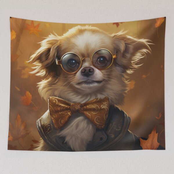 Item preview, Tibetan Spaniel Dressed for Autumn designed and sold by ZenEverAI.