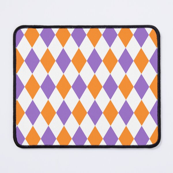 Item preview, Harlequin pattern dopamine dressing white purple orange designed and sold by Colorblizz.