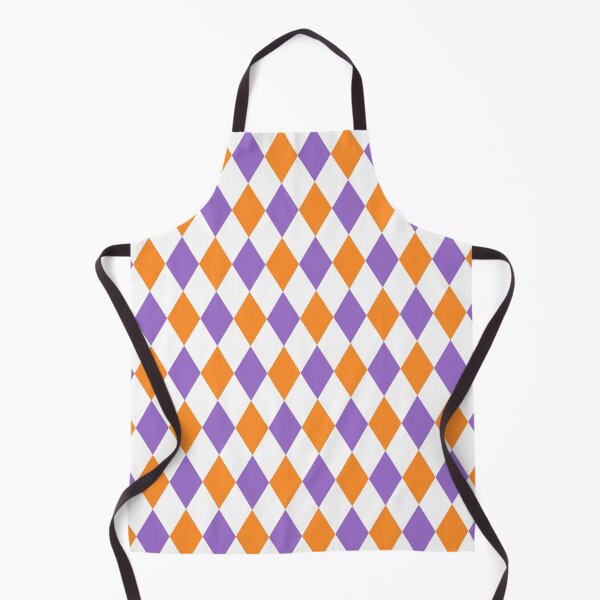 Item preview, Harlequin pattern dopamine dressing white purple orange designed and sold by Colorblizz.