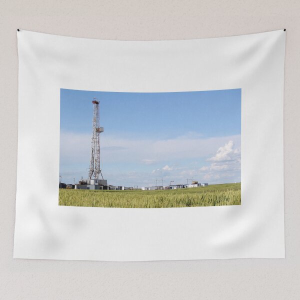 Item preview, field with oil drilling rig designed and sold by goceris.