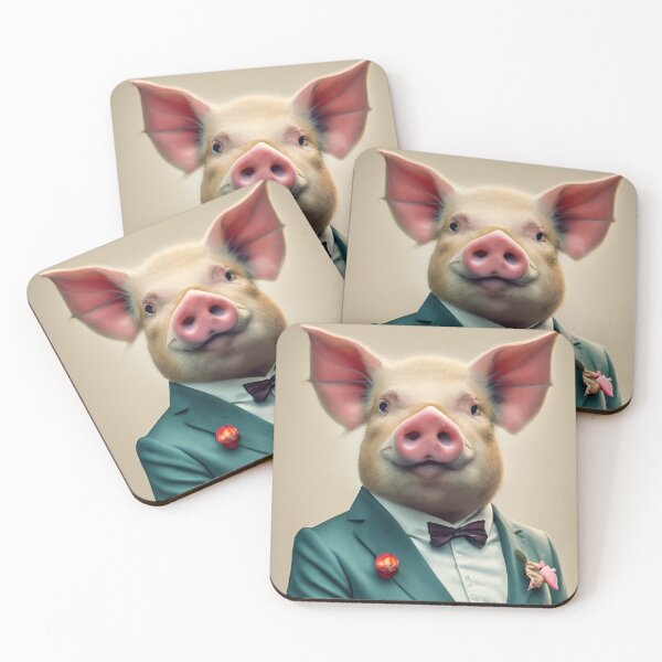 Item preview, pig posing in suit portrait designed and sold by RB Graphics.