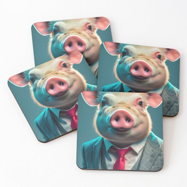 Item preview, pig posing in suit portrait designed and sold by RB Graphics.