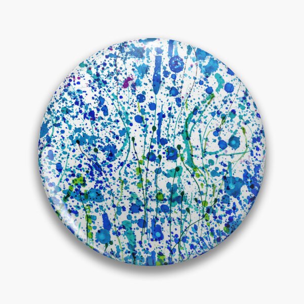 Item preview, In the Heart of Summer: Splattered Blue! Transparent Floral Abstract designed and sold by Rocky Mountain Artistry.