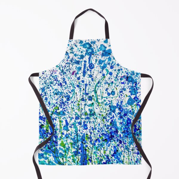Item preview, In the Heart of Summer: Splattered Blue! Transparent Floral Abstract designed and sold by Rocky Mountain Artistry.
