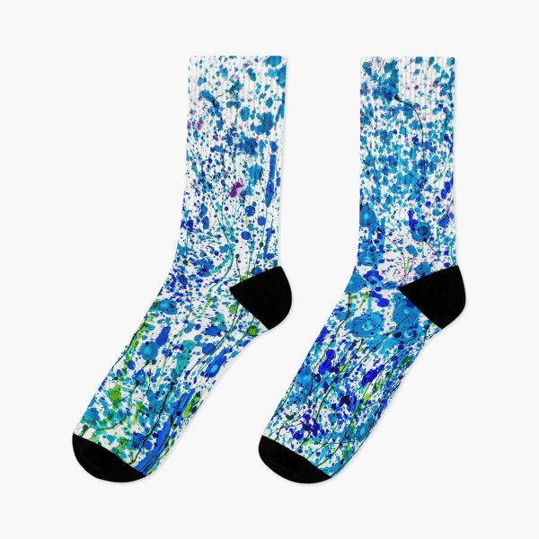 Item preview, In the Heart of Summer: Splattered Blue! Transparent Floral Abstract designed and sold by Rocky Mountain Artistry.