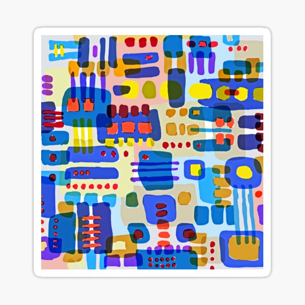 Openings Blue Red yellow 23-0929 Sticker