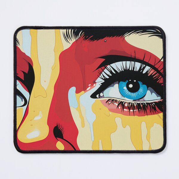 Item preview, pop art women yellow crying by a woman designed and sold by AceILA.