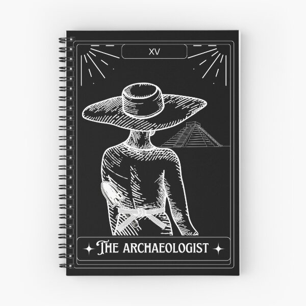 Item preview, The Archaeologist Tarot Card - Explorer Woman with skulls and pyramids - Tarot Art - Halloween designed and sold by Carola-art.