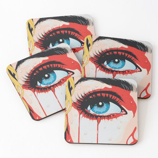 Item preview, pop art women red crying by a woman designed and sold by AceILA.