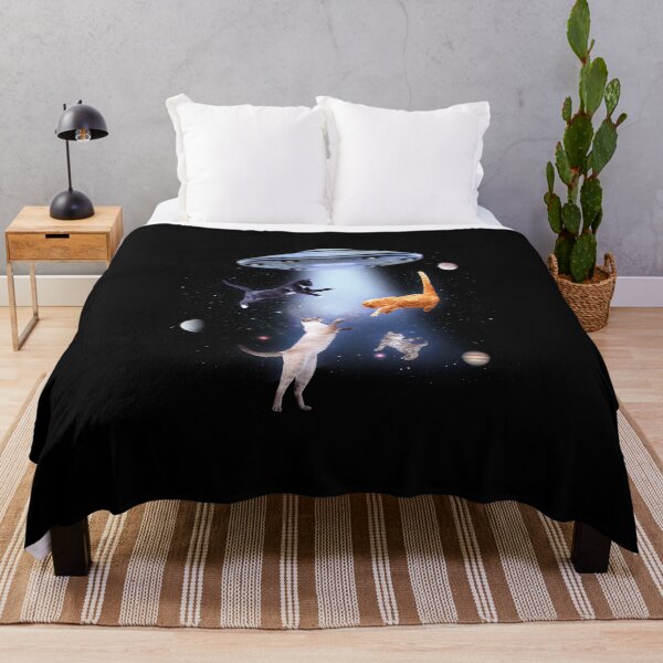 Item preview, Alien UFO Funny Cat V designed and sold by Lemon Pepper.