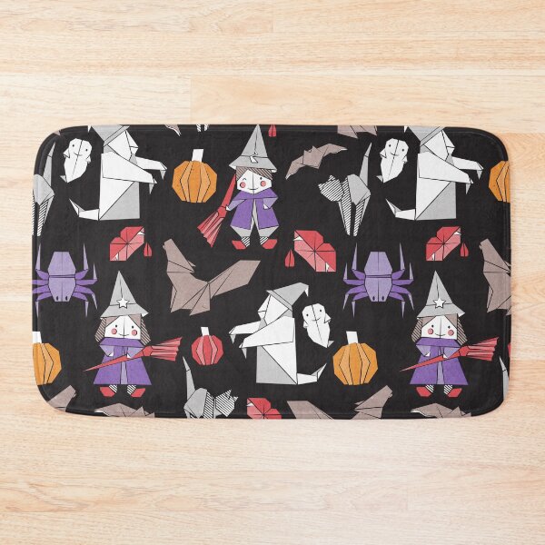 Item preview, Halloween origami tricks // black background white and coloured paper and cardboard geometric elements designed and sold by SelmaCardoso.