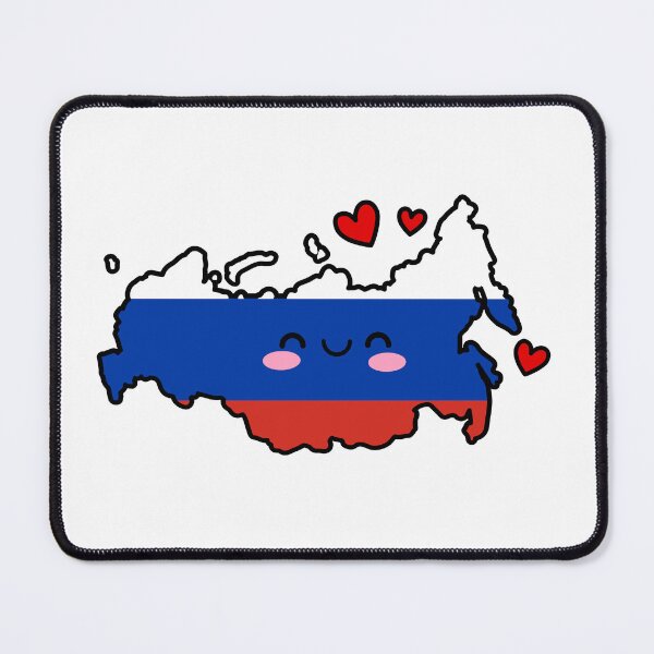 Item preview, Russia Flag Map Smile with Love designed and sold by pixelsparkzone.