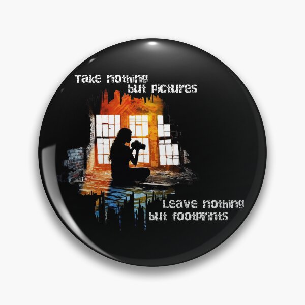 Item preview, Urbex Art: Take nothing but pictures, leave nothing but footprints (White) designed and sold by Promagine.