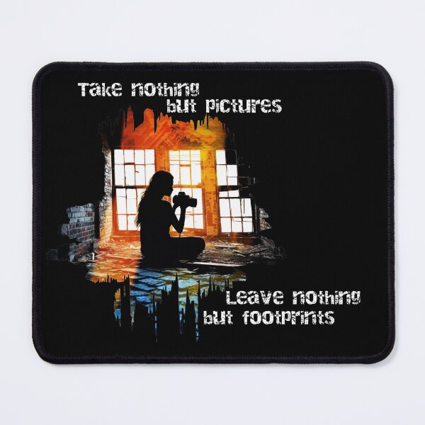 Item preview, Urbex Art: Take nothing but pictures, leave nothing but footprints (White) designed and sold by Promagine.