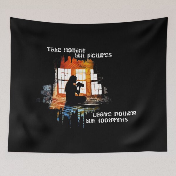 Item preview, Urbex Art: Take nothing but pictures, leave nothing but footprints (White) designed and sold by Promagine.