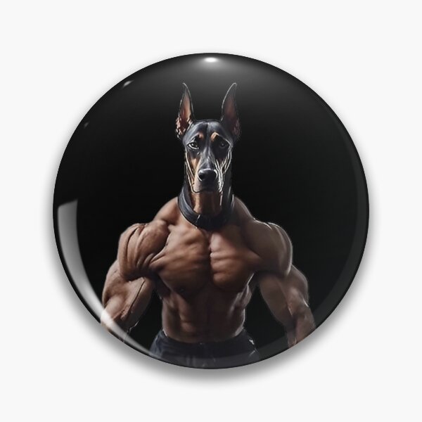 Item preview, Bodybuilder Natural Ear Doberman Dog At The Fitness Gym 02 designed and sold by yourwelcomee.