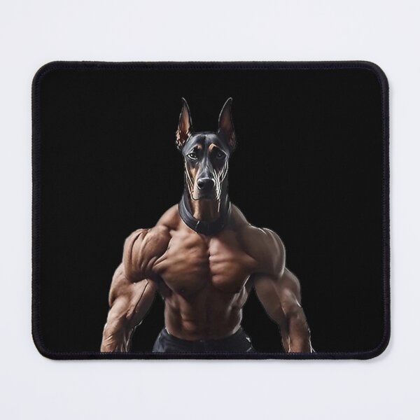 Item preview, Bodybuilder Natural Ear Doberman Dog At The Fitness Gym 02 designed and sold by yourwelcomee.