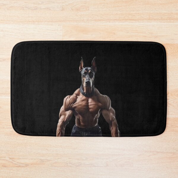 Item preview, Bodybuilder Natural Ear Doberman Dog At The Fitness Gym 02 designed and sold by yourwelcomee.