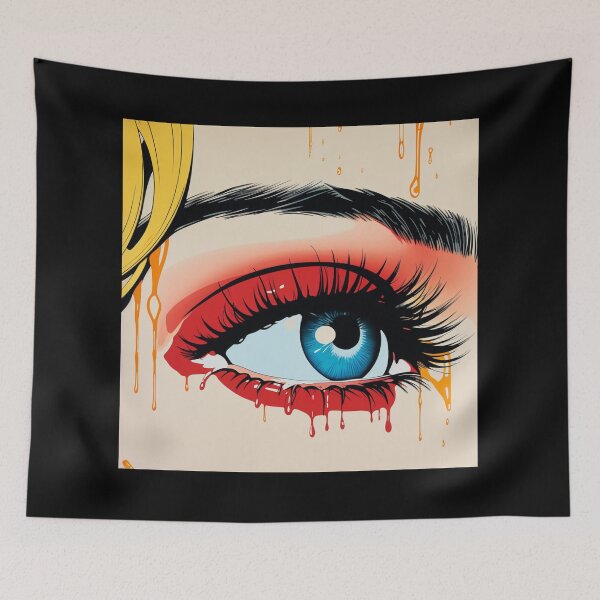 Item preview, pop art women red crying by a woman designed and sold by AceILA.