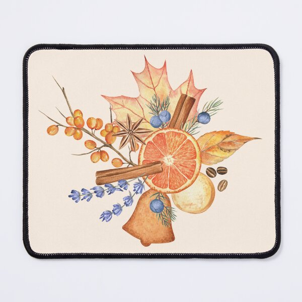 Item preview, Autumn composition with Orange, Berries and Leaves designed and sold by Flowersforbear.