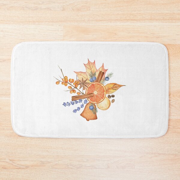 Item preview, Autumn composition with Orange, Berries and Leaves designed and sold by Flowersforbear.