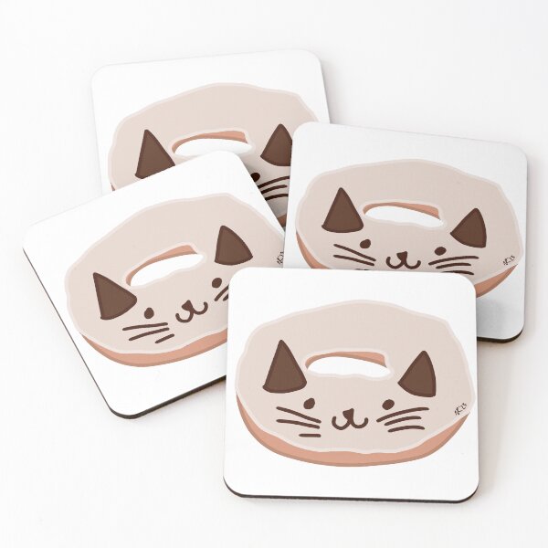 Item preview, Cat Doughnut - White chocolate designed and sold by CyanJunkie.