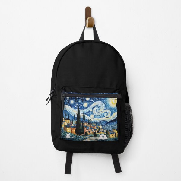 Item preview, Cat Van gogh Inspired Starry Night Painting for Van gogh Lovers designed and sold by Vangoholic.