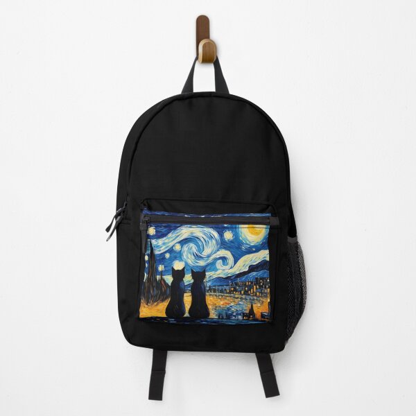 Item preview, Cat Van gogh Inspired Starry Night Painting for Van gogh Lovers designed and sold by Vangoholic.