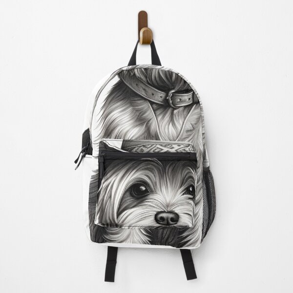 Item preview, light minimalist pencil line drawing of a yorkshire terrier, designed and sold by dcrc.