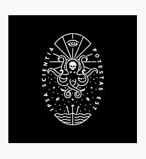 Knowledge - White/Skull Photographic Print