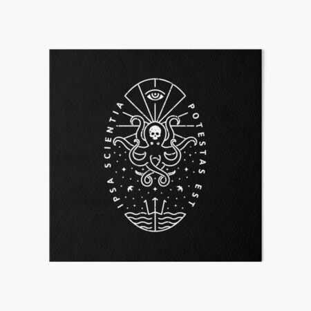 Knowledge - White/Skull Art Board Print