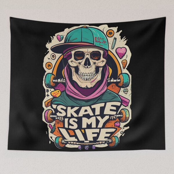 Item preview, Skate Is My Life Skeleton Style  designed and sold by limos.